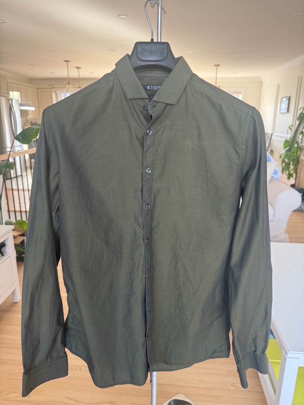 Tiger of Sweden Olive Green Dress Shirt